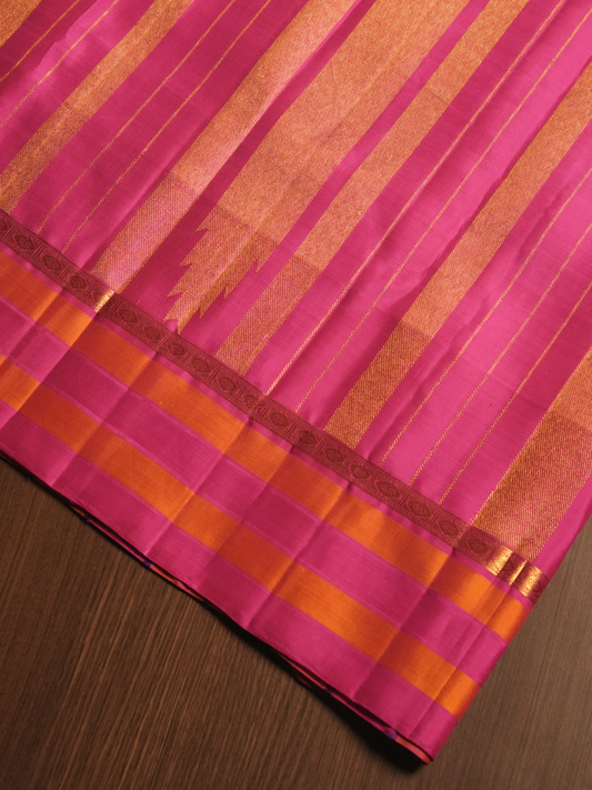Silk Mark Certified Handloom Kanjivaram Silk Saree | Grape Purple