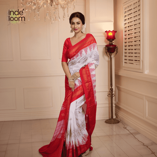 Pure Ilkal Silk Saree with Kasuti Embroidery - 022