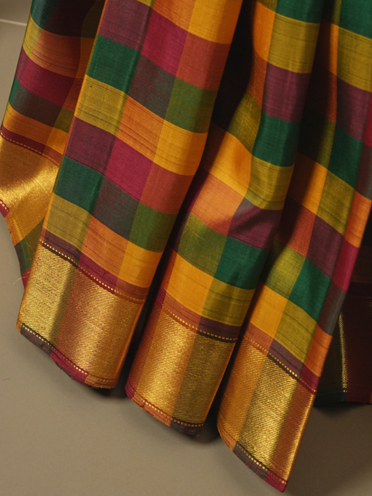 Kanjivaram Saree in Paalum Pazhamum checks