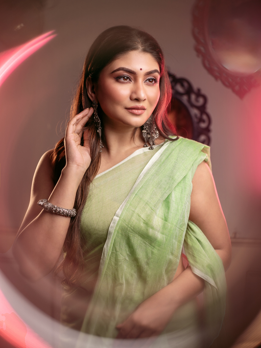 Light Green  Handloom cotton-067