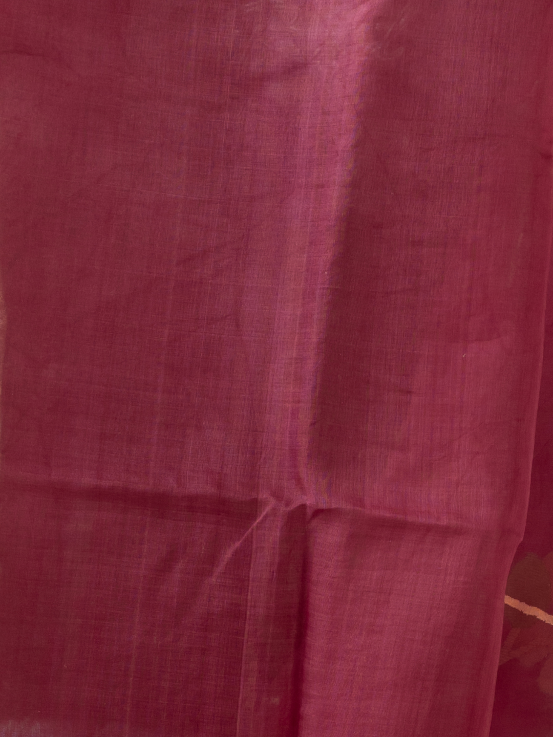 Handwoven Jamdani Muslin Silk Saree | Wine Mauve