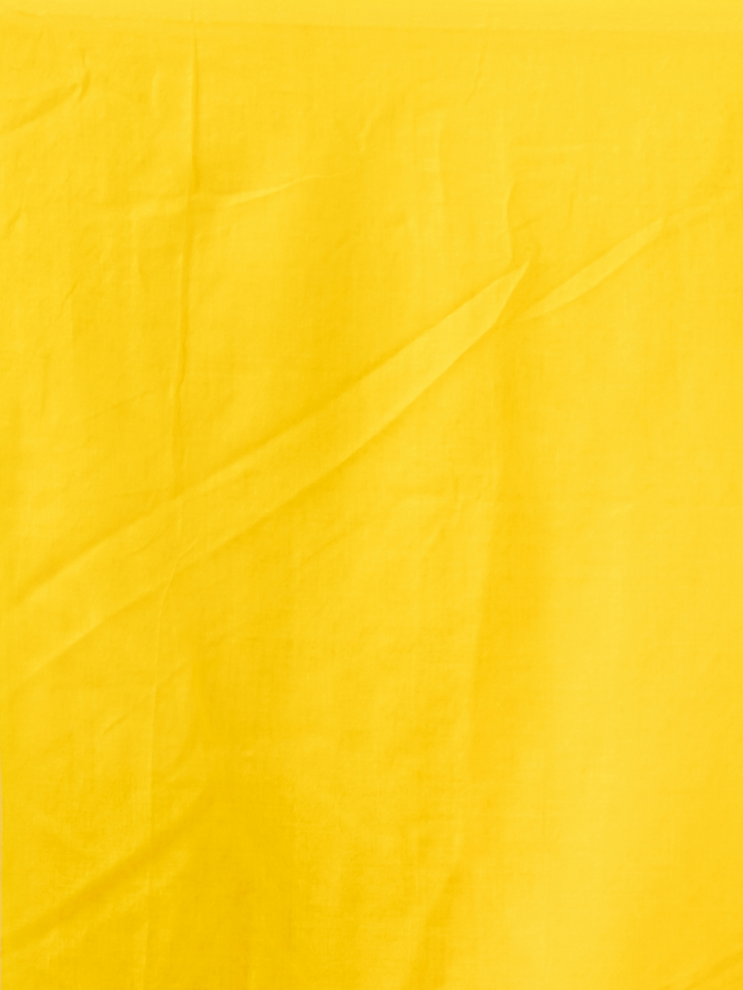 Pure Handloom Mul Cotton Saree | Bright Yellow