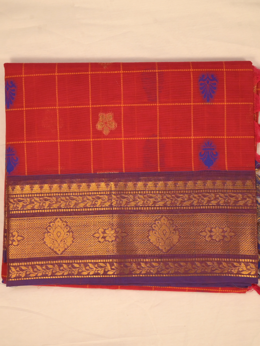 Kanchi Cotton|orange & grey