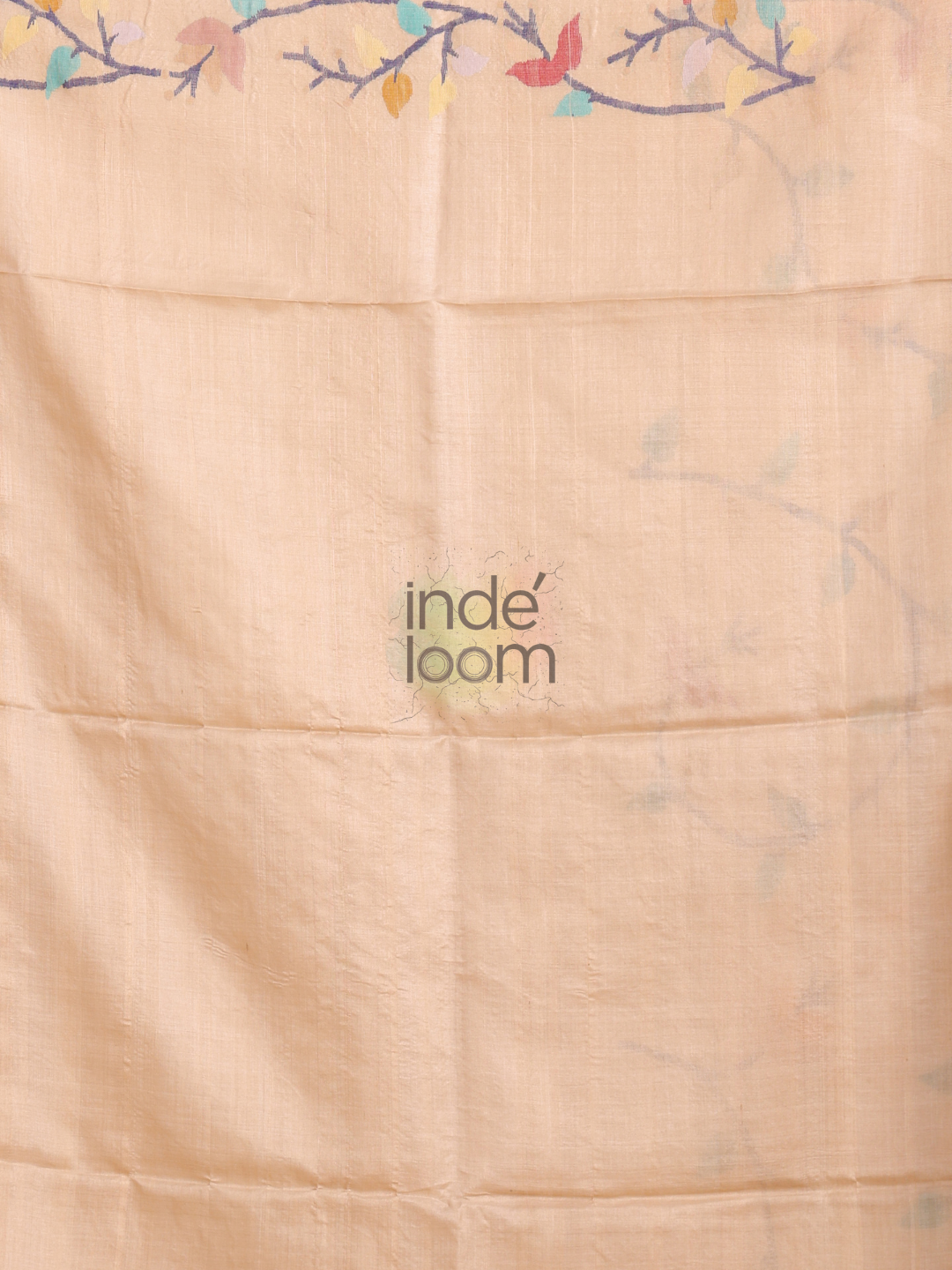 Tussar Jamdani Saree With Burgundy Pale Brown - 160