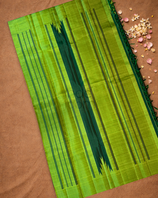 Silk Mark Certified Handloom Kanjivaram Silk Saree | Deep Teal