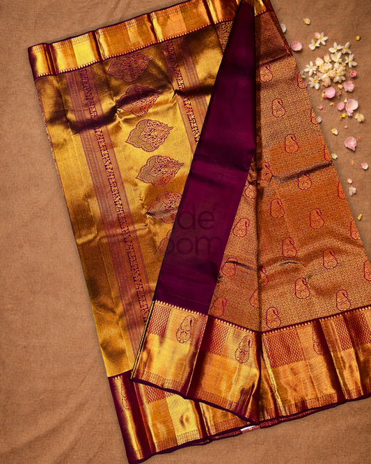 Silk Mark Certified Handloom silk Saree | Maroon Red