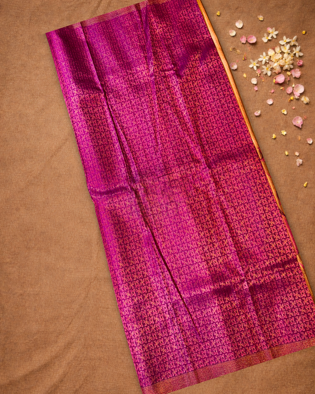 Silk Mark Certified Handloom Kanjivaram Silk Saree | Burgundy Red