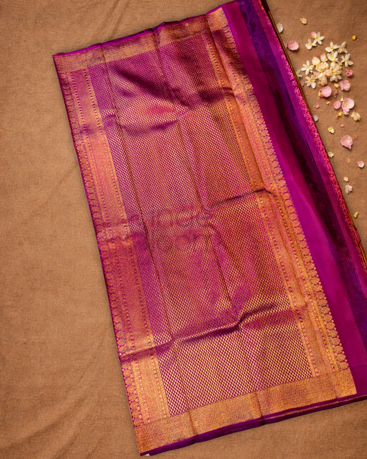 Silk Mark Certified Handloom Kanjivaram Silk Saree | Burgundy Red