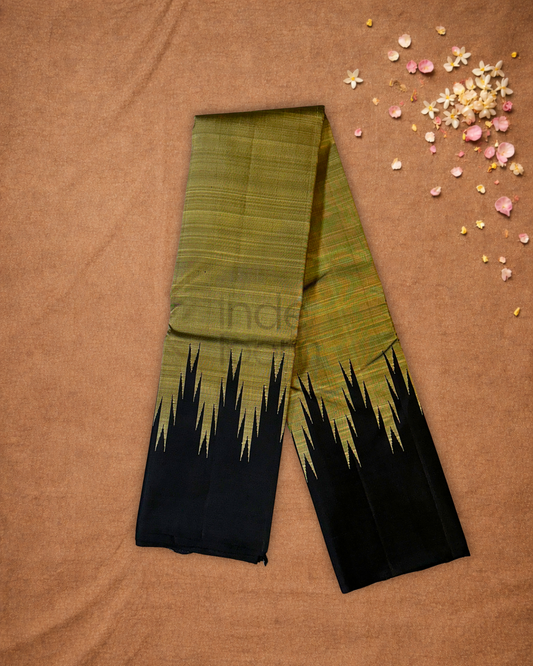 Silk Mark Certified Handloom Kanjivaram Silk Saree | Pistachio Green