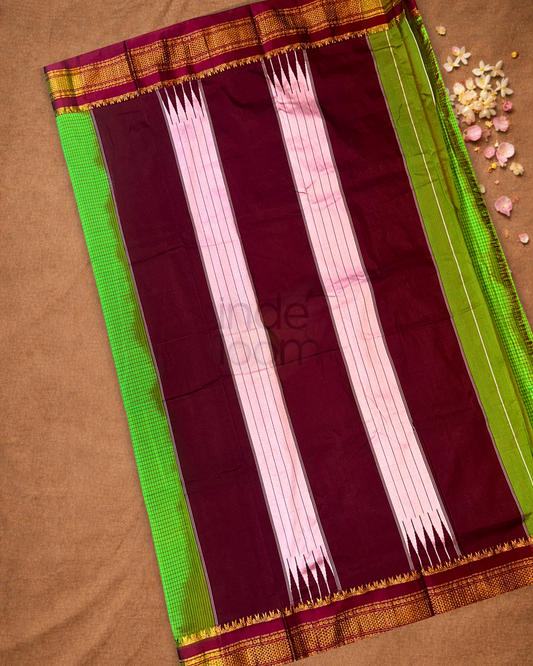 Traditional viscose Saree | Maroon Red