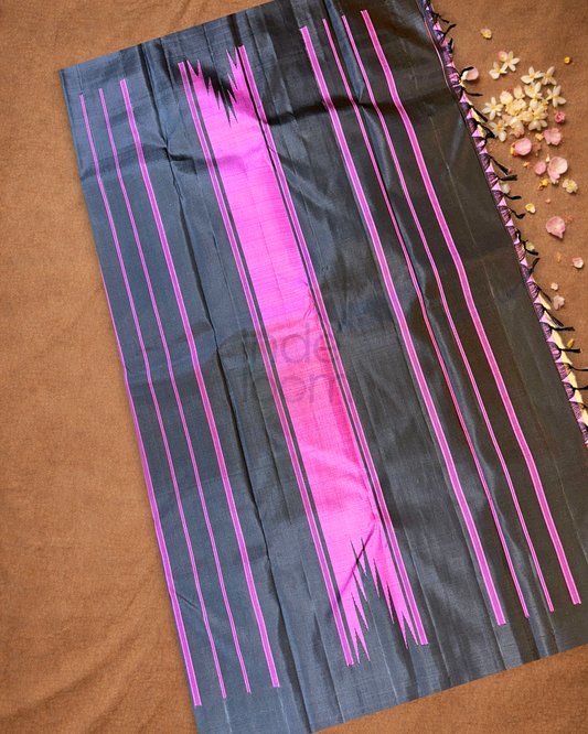 Silk Mark Certified Handloom Kanjivaram silk Saree | Amethyst Purple