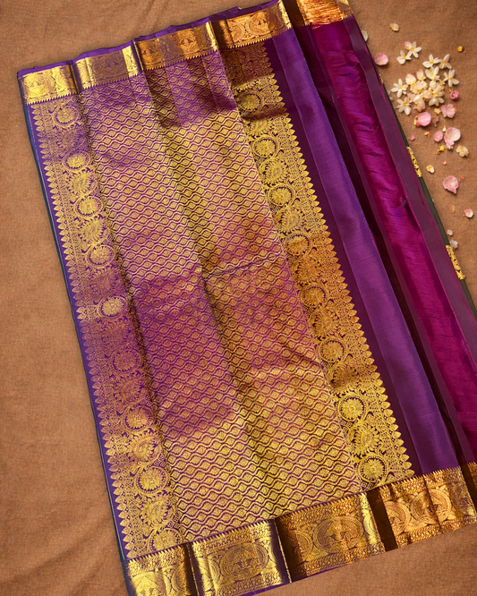 Handloom Kanjivaram Silk Saree | Deep Teal