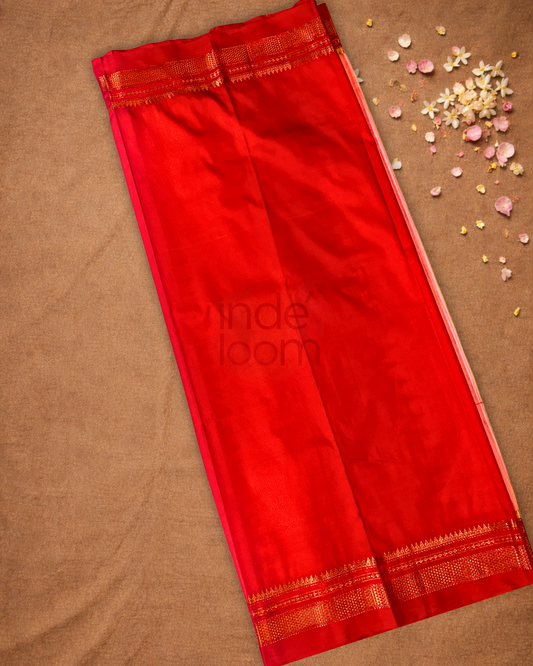 Ilkal Saree in Hot Pink With Red