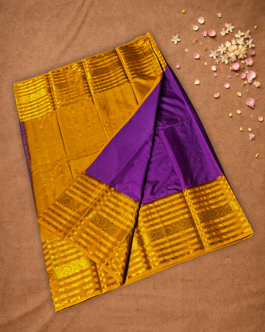 Mysore Silk Saree With Purple