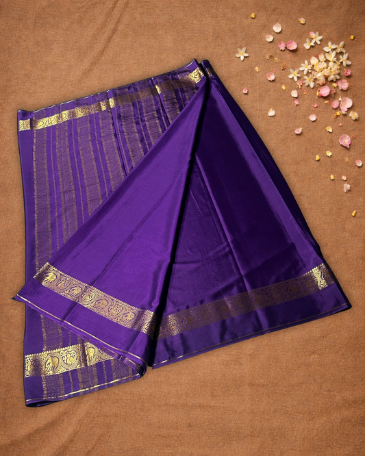 Mysore Silk Saree With Purple