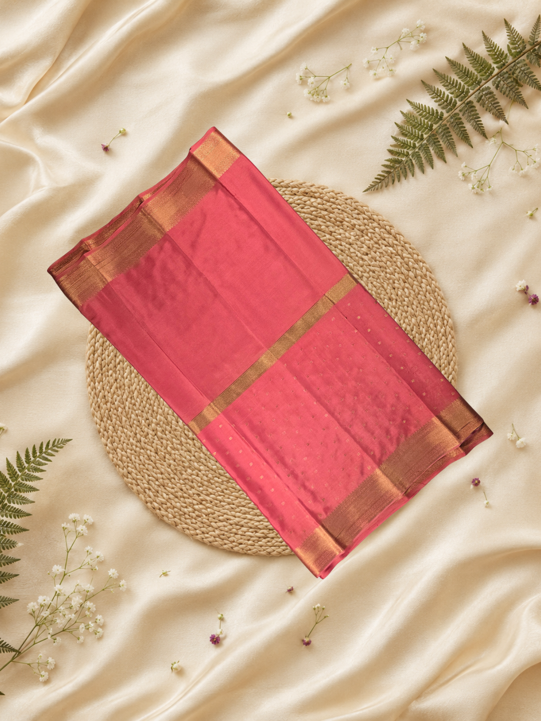 Classic Mysore Silk Saree | maroon red