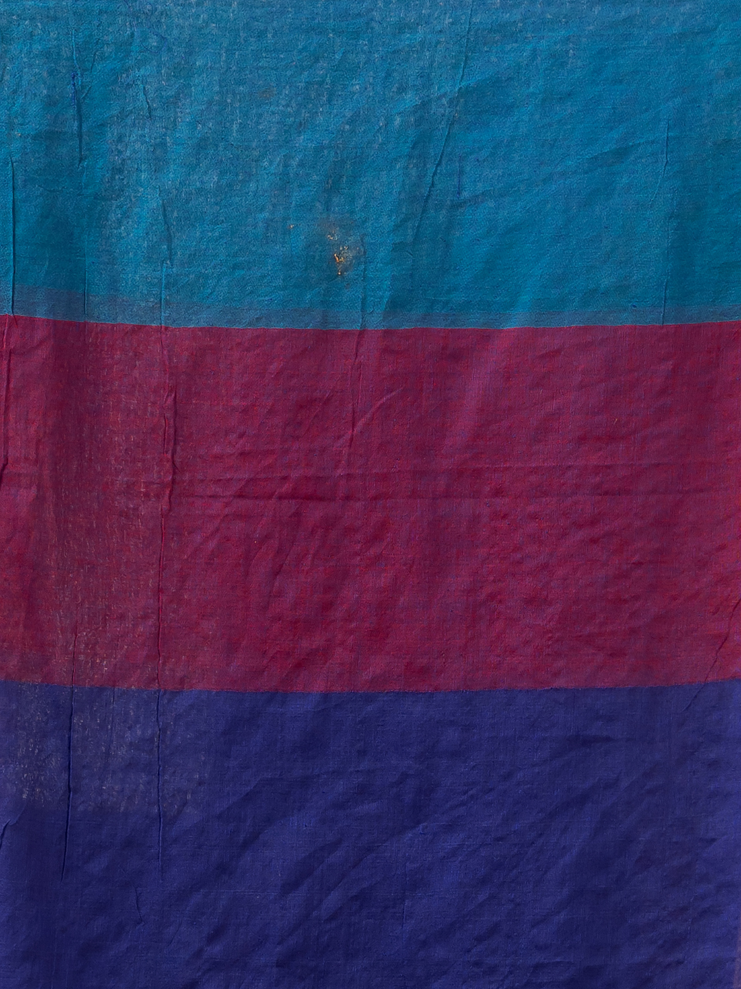 Pure Handloom Mul Cotton Saree | Teal Blue