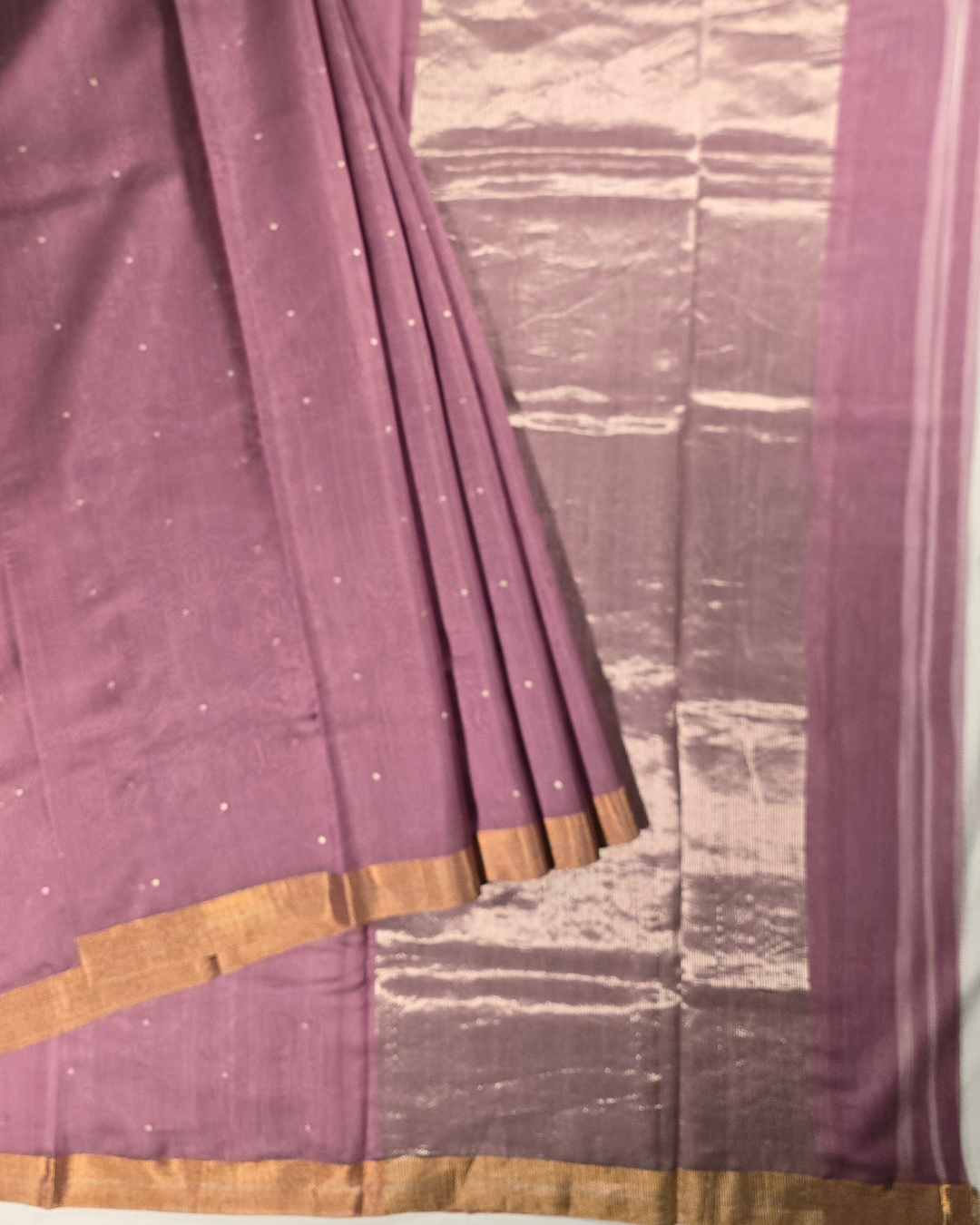 Handloom Chanderi Silk Cotton Saree | pastel pink
