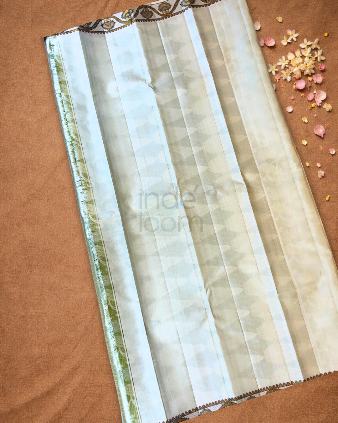 Silk Mark Certified Handloom Kanjivaram Silk Saree | Warm Ivory