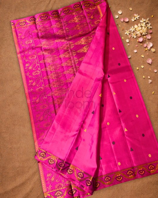 Kanjivaram Saree With Deep Pink
