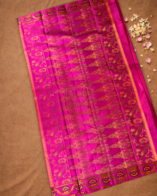 Kanjivaram Saree With Deep Pink