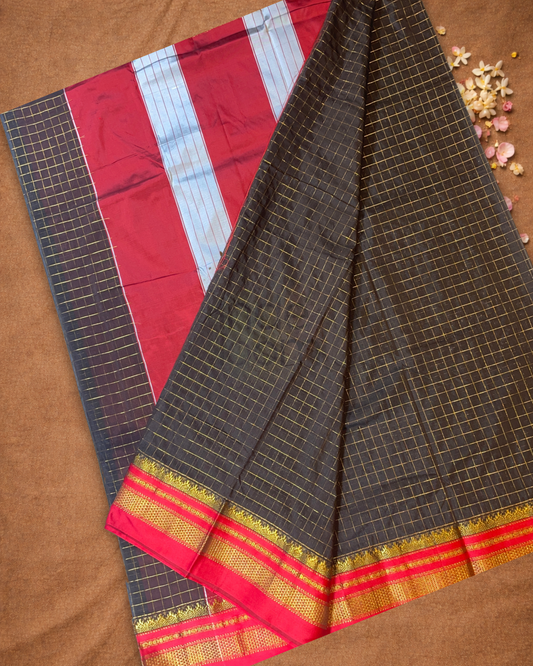 Ilkal Saree in Cider Brown