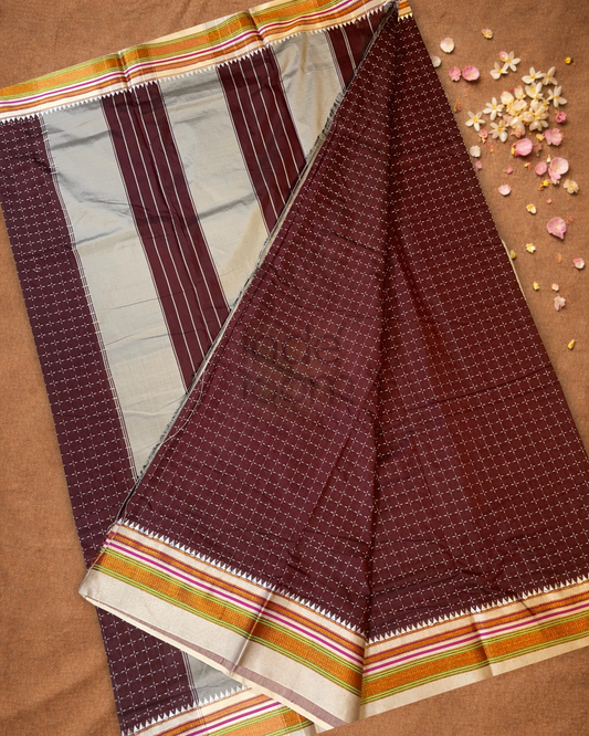 Ilkal Saree in Red Brown