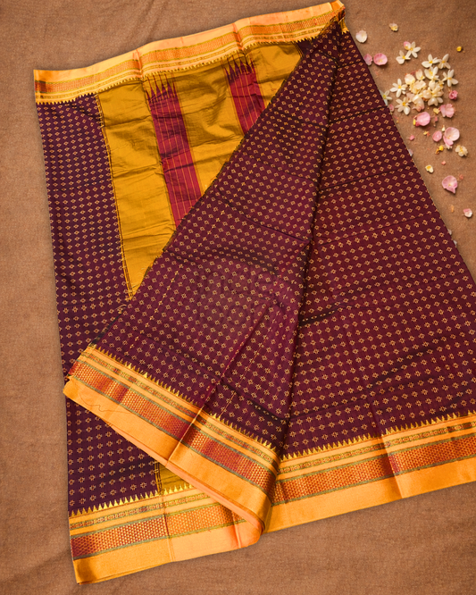 Ilkal Saree in Wine Red