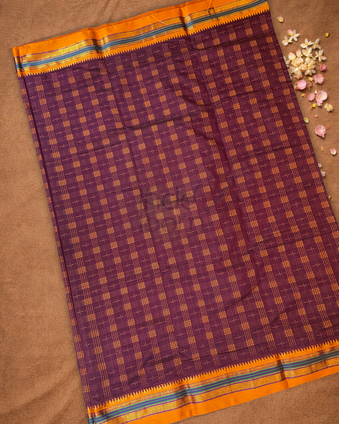 Traditional viscose Saree | Eggplant Purple