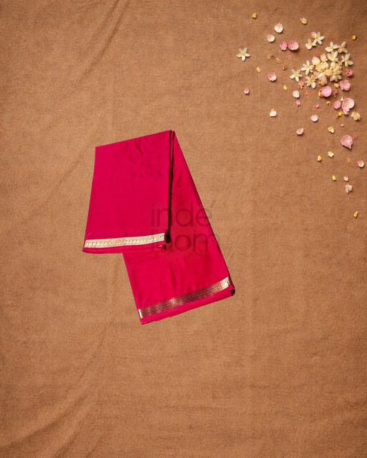 Mysore Silk Saree With Pink