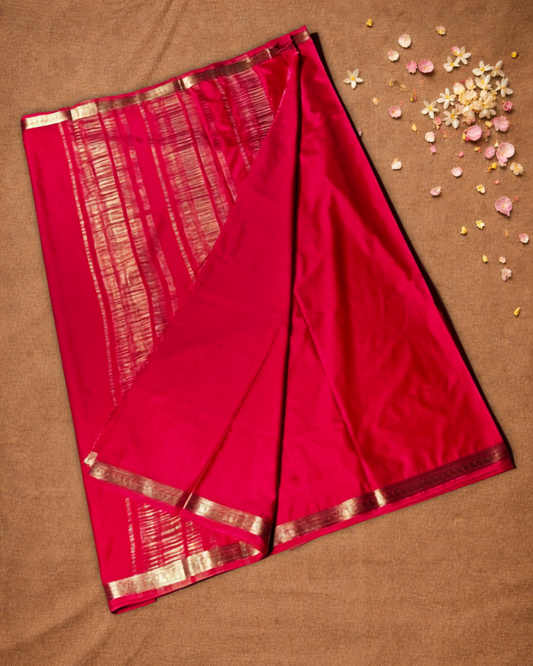 Mysore Silk Saree With Pink