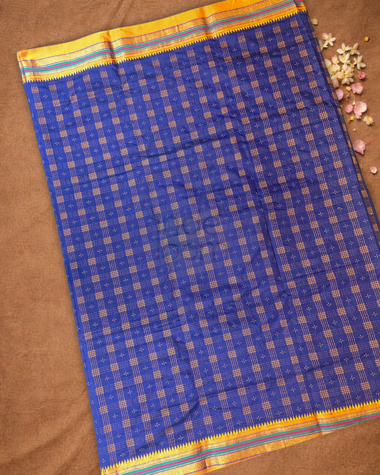 Ilkal Saree in indigo Blue