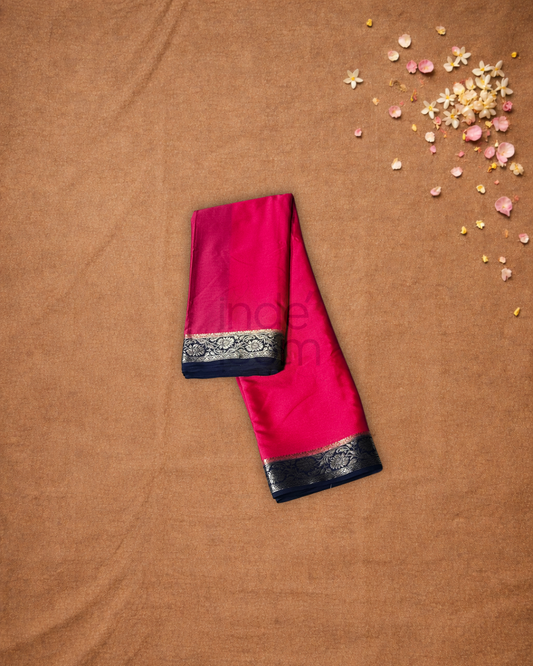 Mysore Silk Saree With Pink