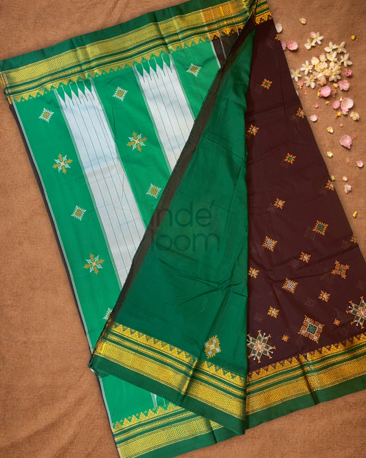 Ilkal Saree in Umber Brown