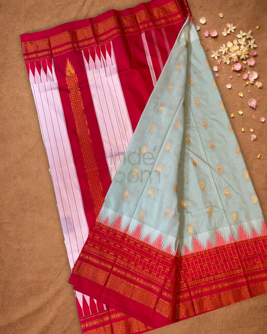 Ilkal Saree in Apple Red