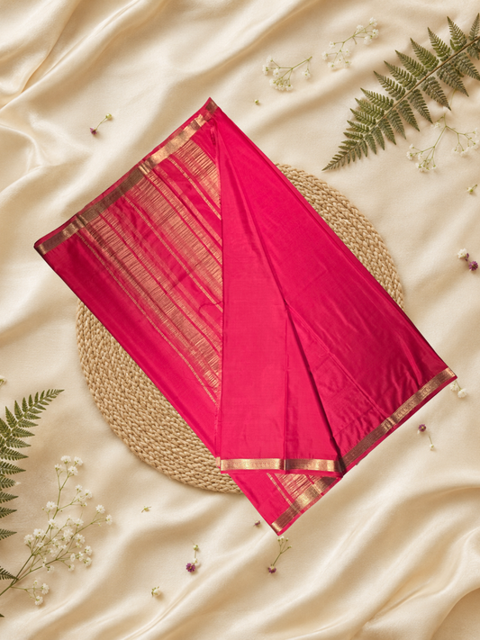 Classic Mysore Silk Saree | Watermelon Pink