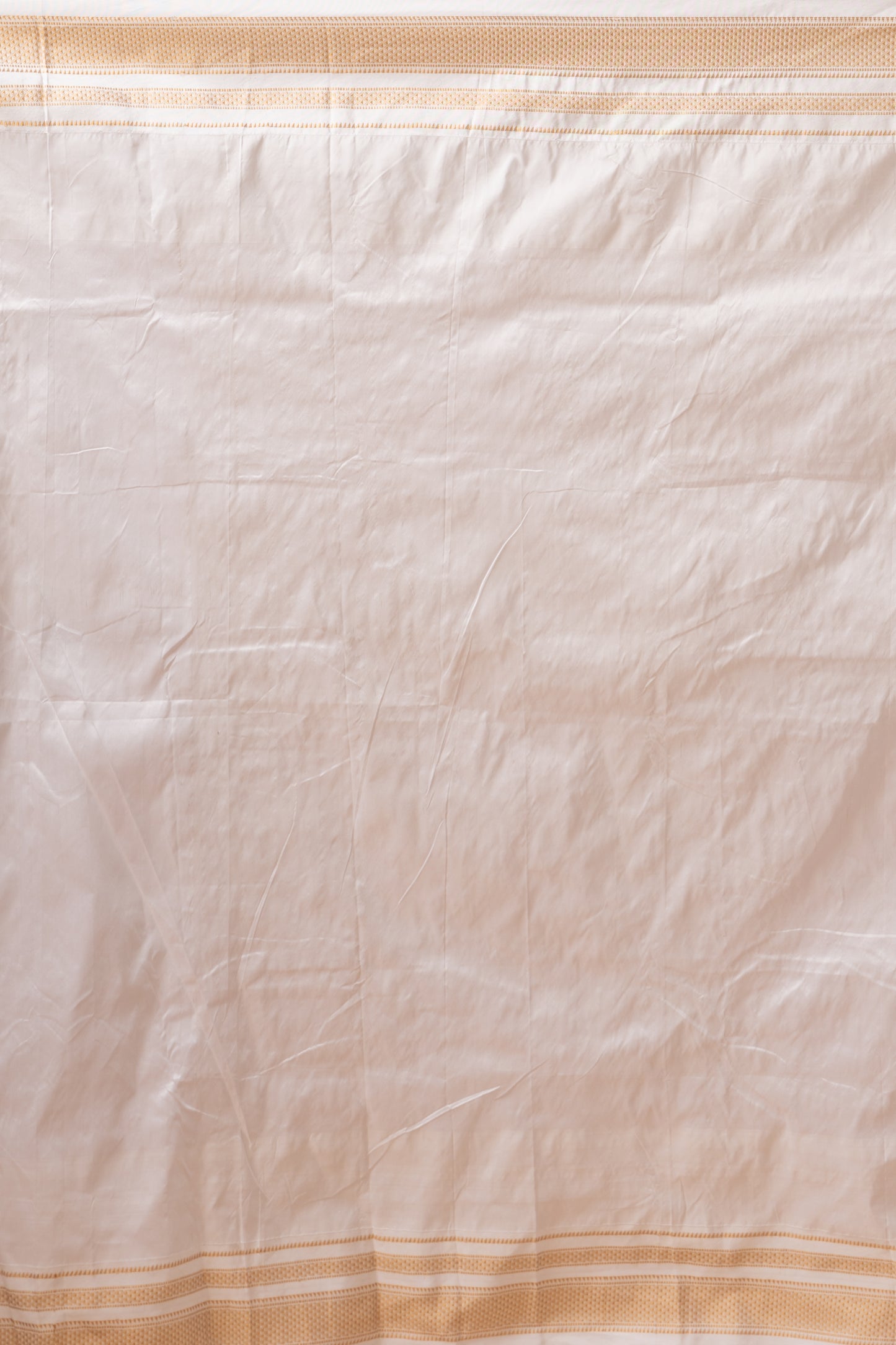 Traditional Ilkal Viscose Saree | Ivory And Burnt Orange