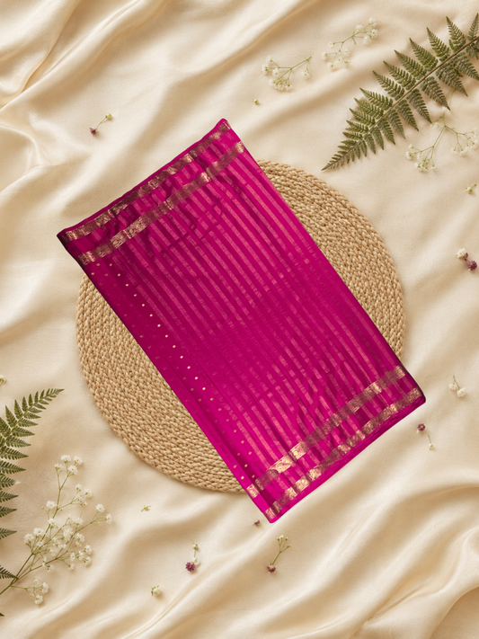 Mysore Silk Saree With Light Pink