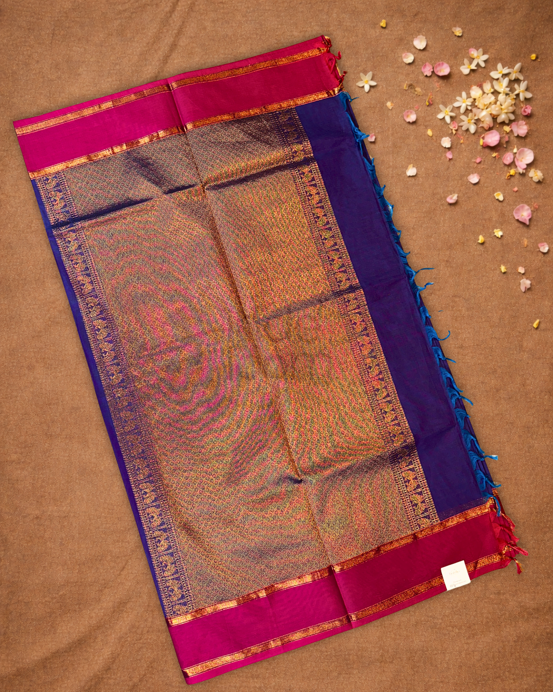 Chettinad Cotton Saree | Sapphire Blue