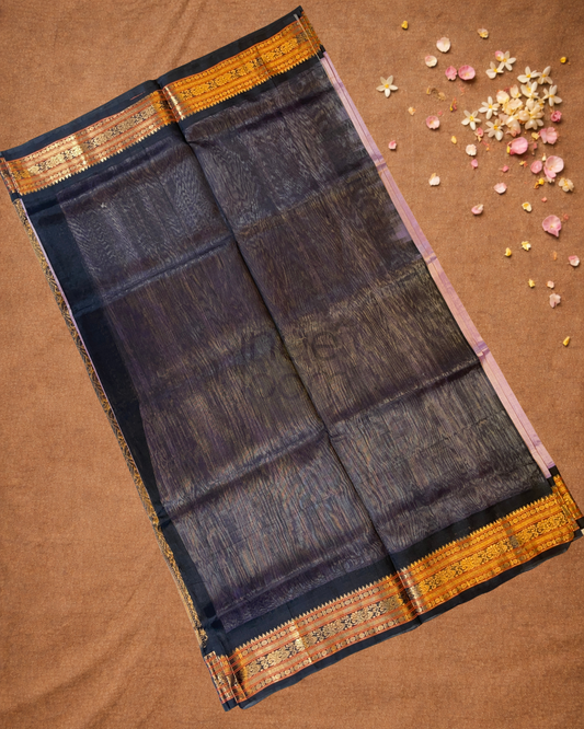 Handloom Korvai Silk Cotton Saree | Baby Pink