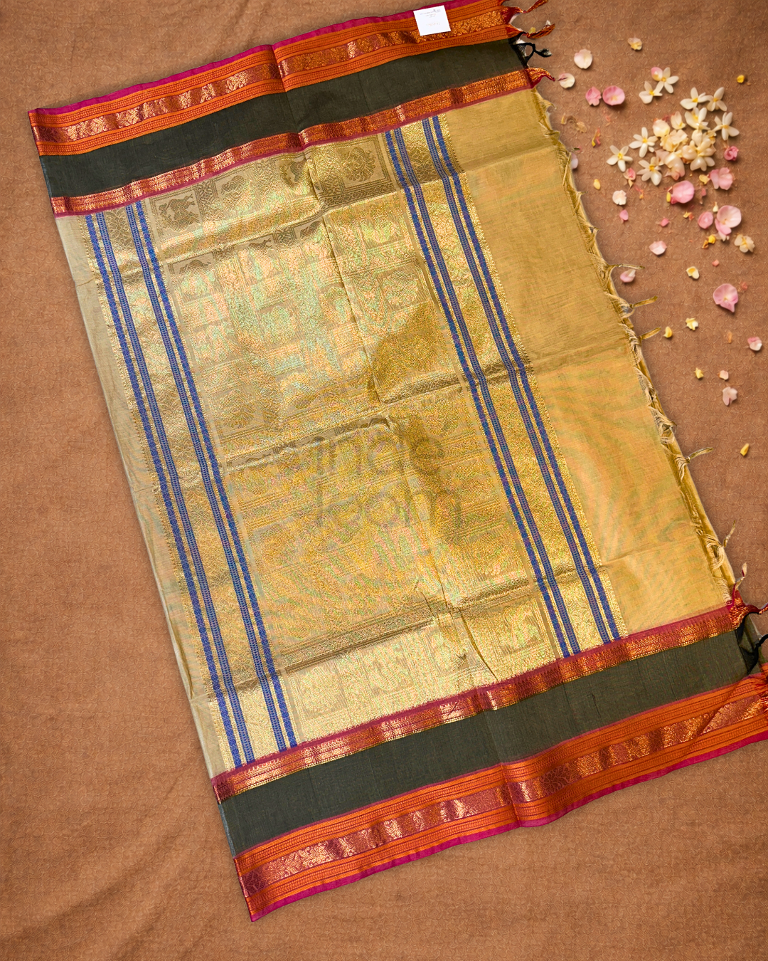 Chettinad Cotton Saree | Champagne Beige