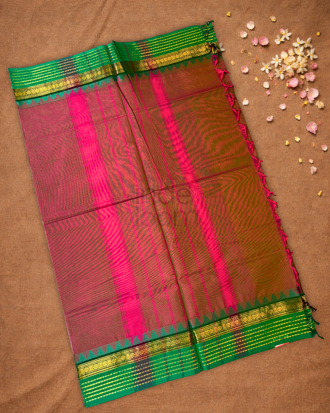 Chettinad Cotton Saree | Wine Red