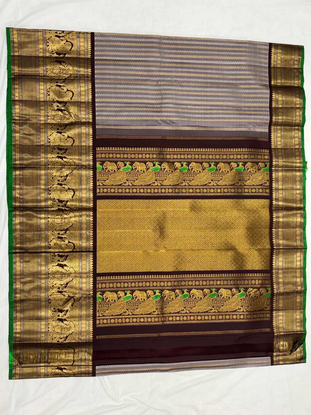 Pure Handwoven Gadwal Silk Saree - 198