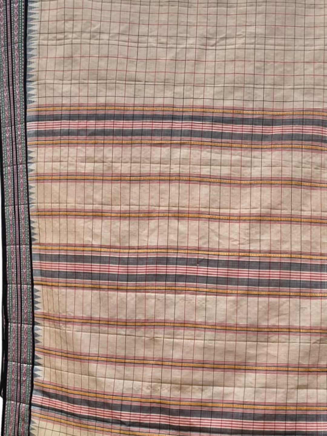Handwoven Pure Vidarbha Tussar Silk Saree | Pale Brown