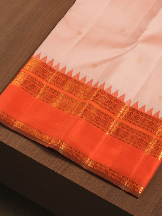 Silk Mark Certified Handloom Kanjivaram Silk Saree | Watermelon Pink