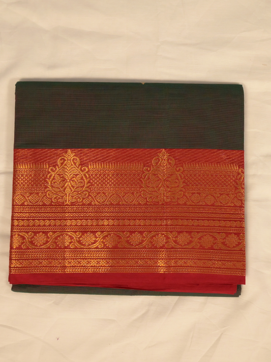 Kanchi Cotton|Green & Red