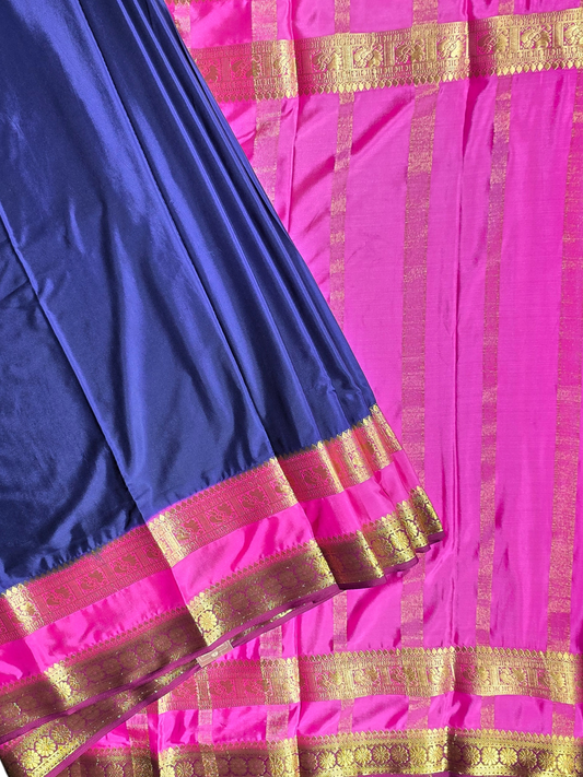 Classic Mysore Semi Silk Saree | Royal Blue