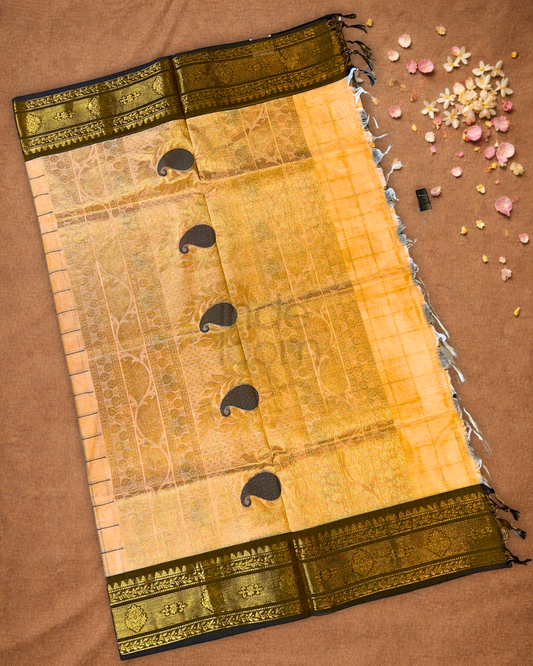 Chettinad Cotton Saree | Sand Beige