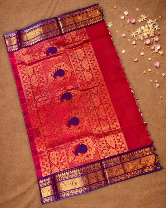 Chettinad Cotton Saree | Watermelon Pink
