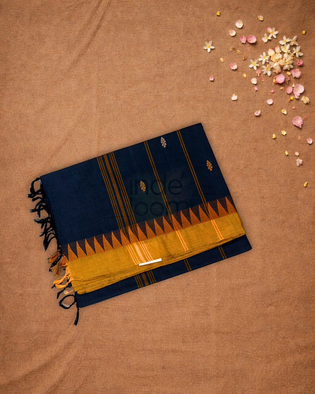 Chettinad Cotton Saree | Steel Blue